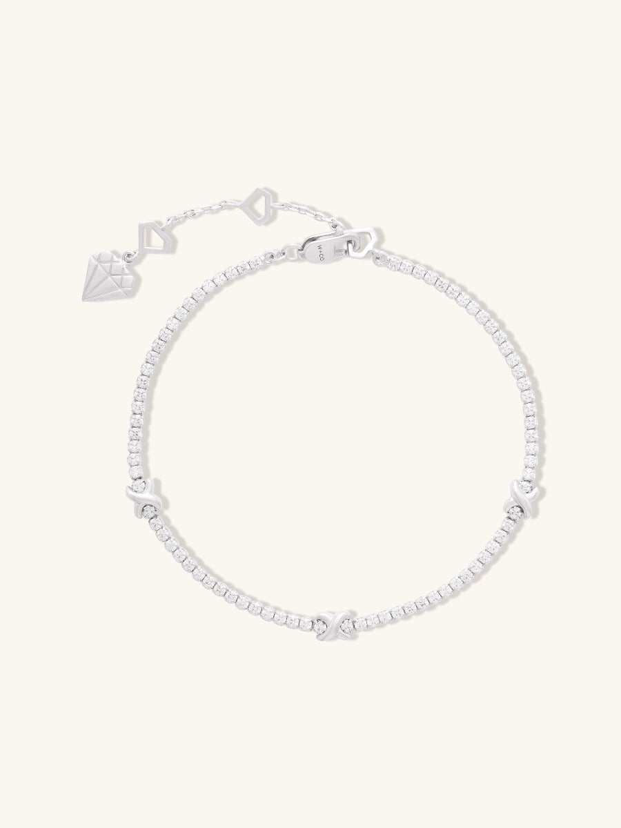 Pave 925 Sterling Silver Petite Tennis Bracelet | Wanderlust + Co