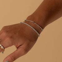 Pave 925 Sterling Silver Petite Tennis Bracelet | Wanderlust + Co