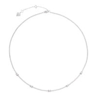 Pave 925 Sterling Silver Petite Tennis Necklace | Wanderlust + Co