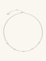 Pave 925 Sterling Silver Petite Tennis Necklace | Wanderlust + Co