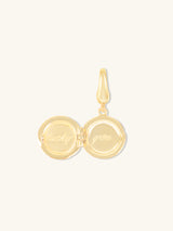 Pineapple Bun Gold Locket Charm | Wanderlust + Co