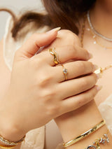 Brilliant Bezel 14K Gold Vermeil Ring | Wanderlust + Co