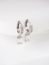 Baguette Silver Baby Huggie Earrings | Wanderlust + Co