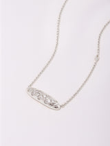 Baguette Pave Silver Necklace | Wanderlust + Co