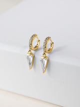 Diamond Gem Gold Baby Huggie Earrings | Wanderlust + Co