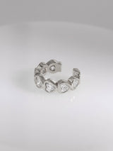 Heart Bezel Silver 9mm Ear Cuff