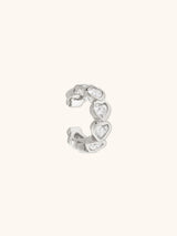 Heart Bezel Silver 9mm Ear Cuff