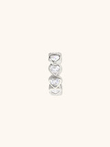 Heart Bezel Silver 9mm Ear Cuff