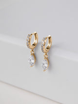 Marquise Gold Baby Huggie Earrings | Wanderlust + Co