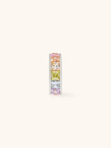Rainbow Gem Silver 9mm Ear Cuff