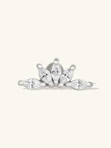 Sunrays Silver Flat Back Earring