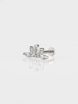 Sunrays Silver Flat Back Earring