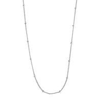 Beaded Chain Silver Necklace | Wanderlust + Co