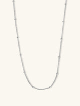 Beaded Chain Silver Necklace | Wanderlust + Co