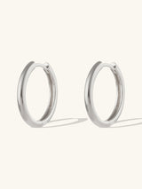 Classic Silver 17mm Hoop Earrings | Wanderlust + Co
