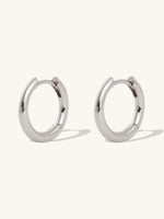 Classic Silver 10mm Huggie Earrings