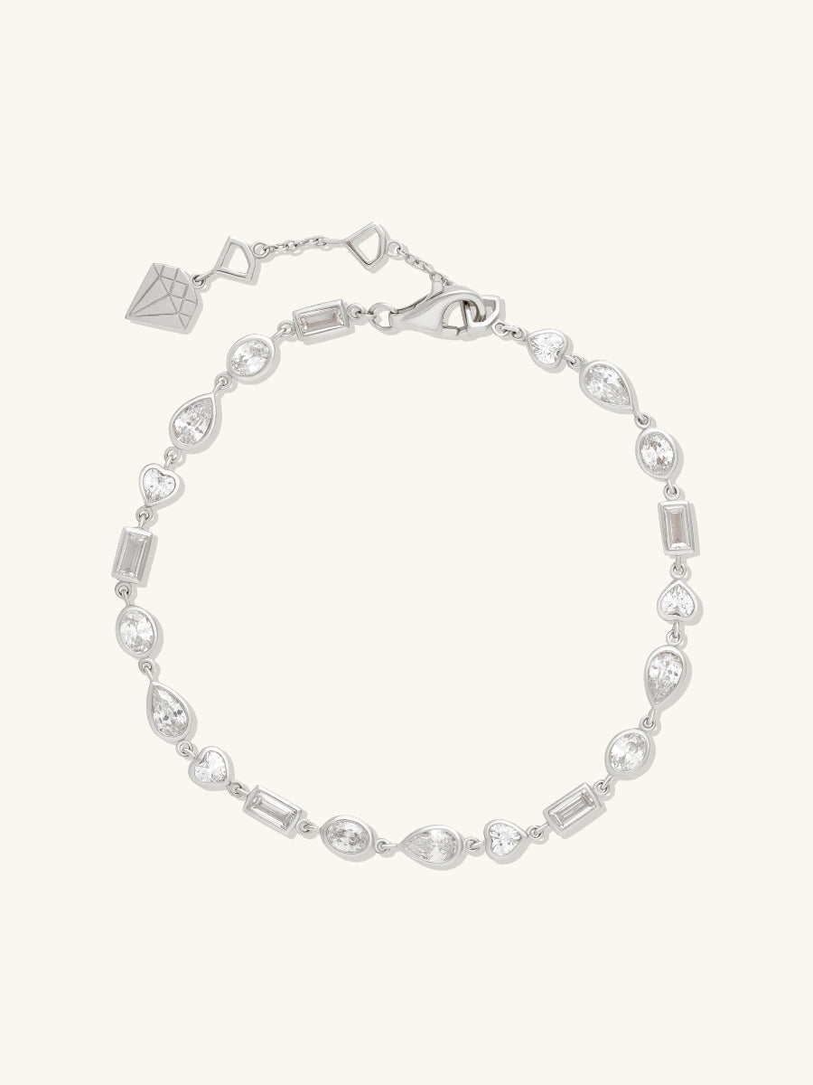 Multi Bezel 925 Sterling Silver Bracelet | Wanderlust + Co
