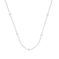 Multi Brilliant Bezel 925 Sterling Silver Necklace