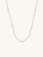 Multi Brilliant Bezel 925 Sterling Silver Necklace