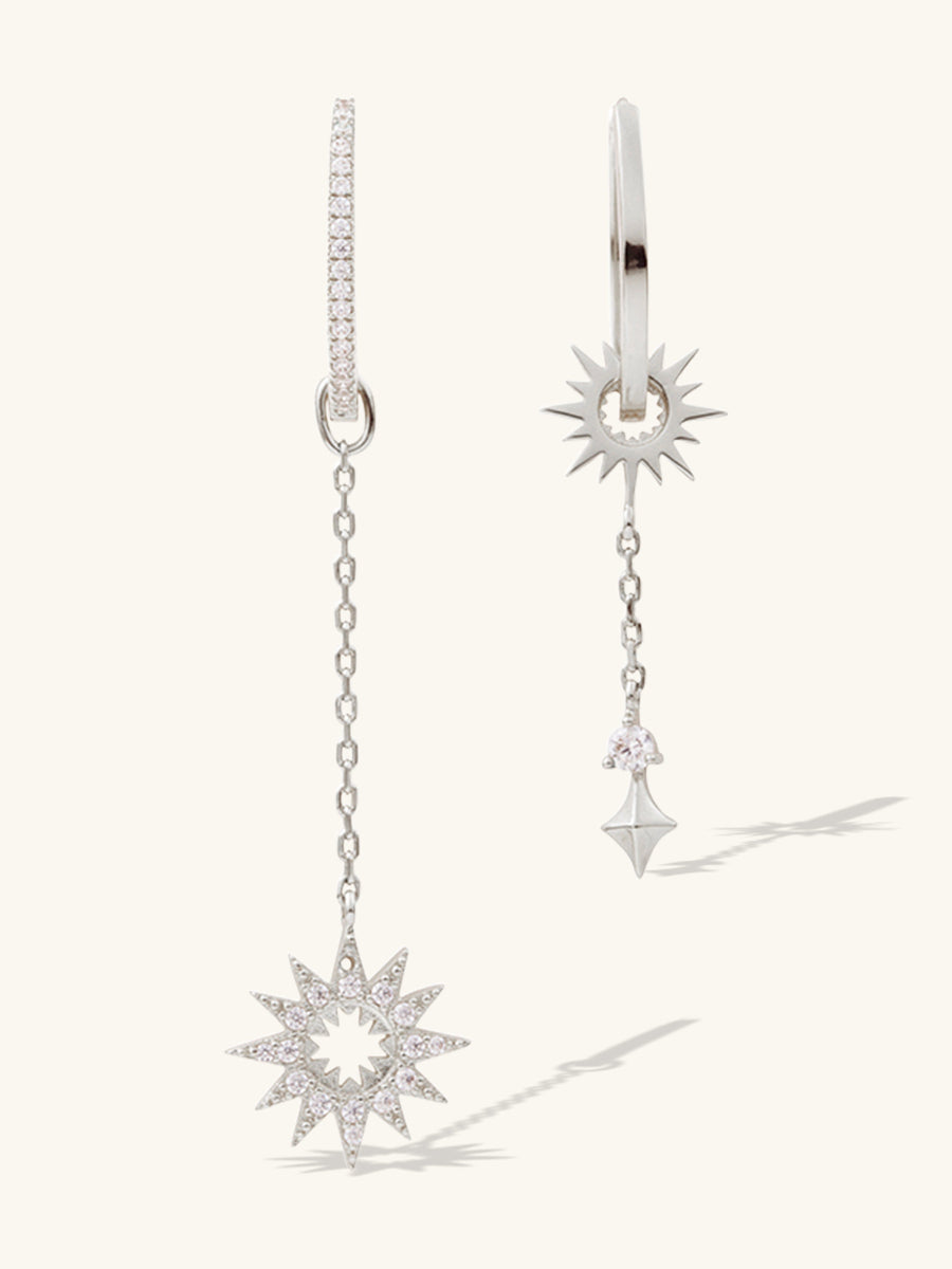 Sunlit Drop Silver Earrings | Wanderlust + Co