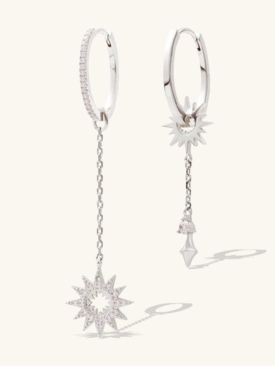Sunlit Drop Silver Earrings | Wanderlust + Co