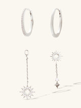 Sunlit Drop Silver Earrings | Wanderlust + Co