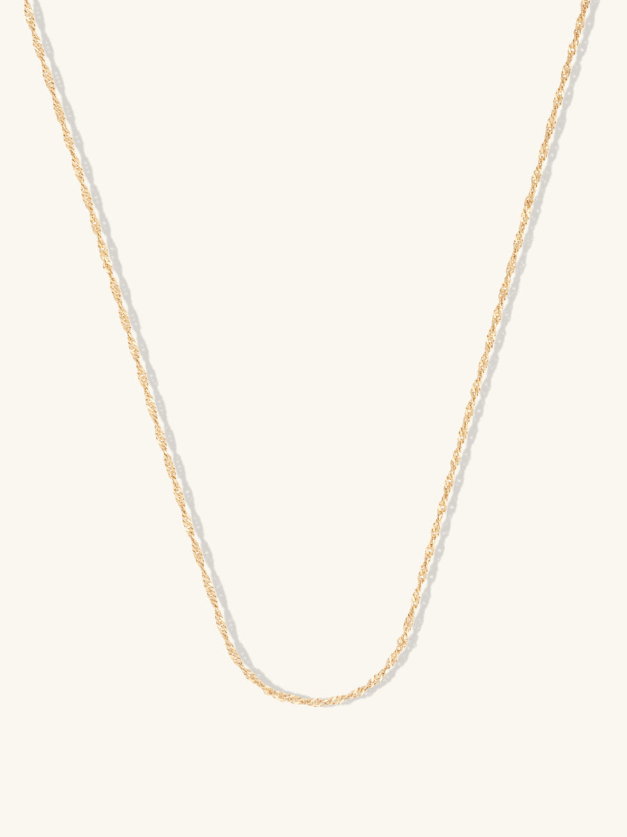 14K Gold Vermeil Twist Chain Necklace | Wanderlust + Co