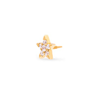Star Diamante 14K Solid Gold Front Earring Stud | Wanderlust + Co