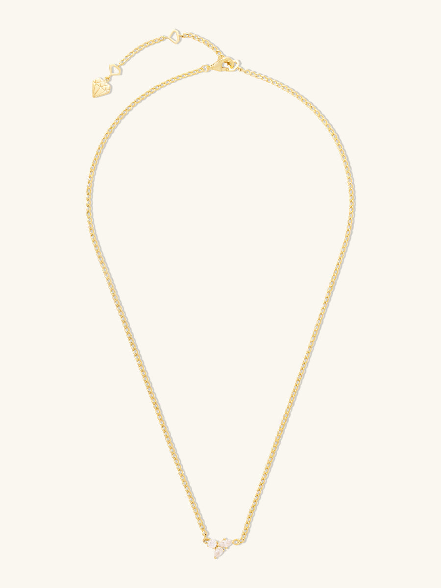 Starburst 14K Gold Vermeil Curb Chain Necklace | Wanderlust + Co