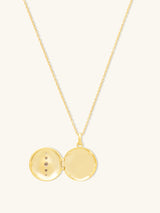 Starburst 14K Gold Vermeil Locket Necklace | Wanderlust + Co