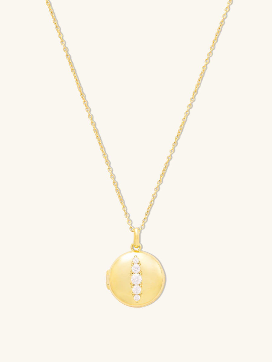 Starburst 14K Gold Vermeil Locket Necklace | Wanderlust + Co