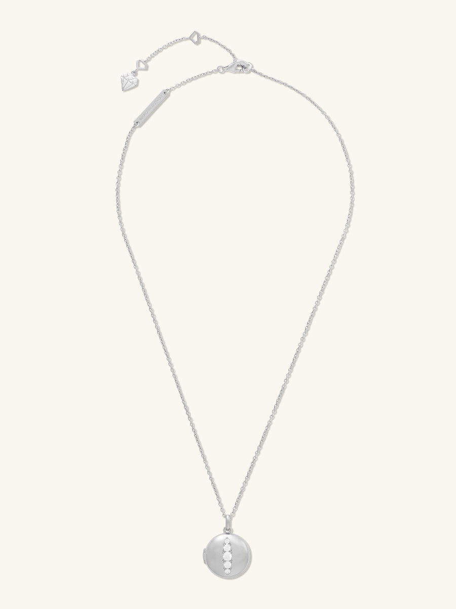Starburst 925 Sterling Silver Locket Necklace | Wanderlust + Co