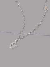 Sterling Silver Bezel Initial Necklace With Classic Box Chain