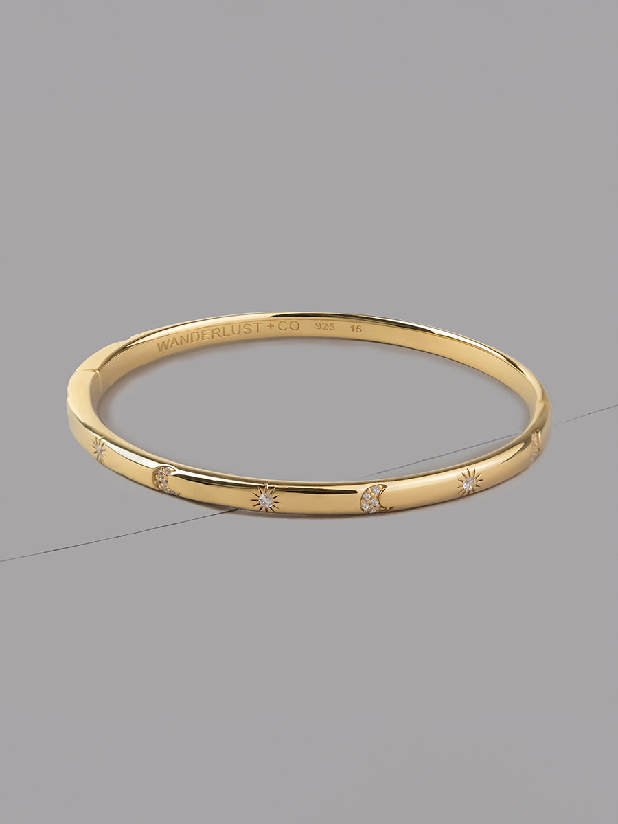 Sunlit 14K Gold Vermeil Bangle | Wanderlust + Co