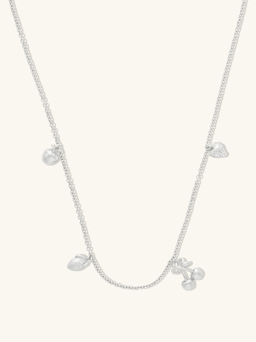 Fruit Party Charms Silver Necklace | Wanderlust + Co