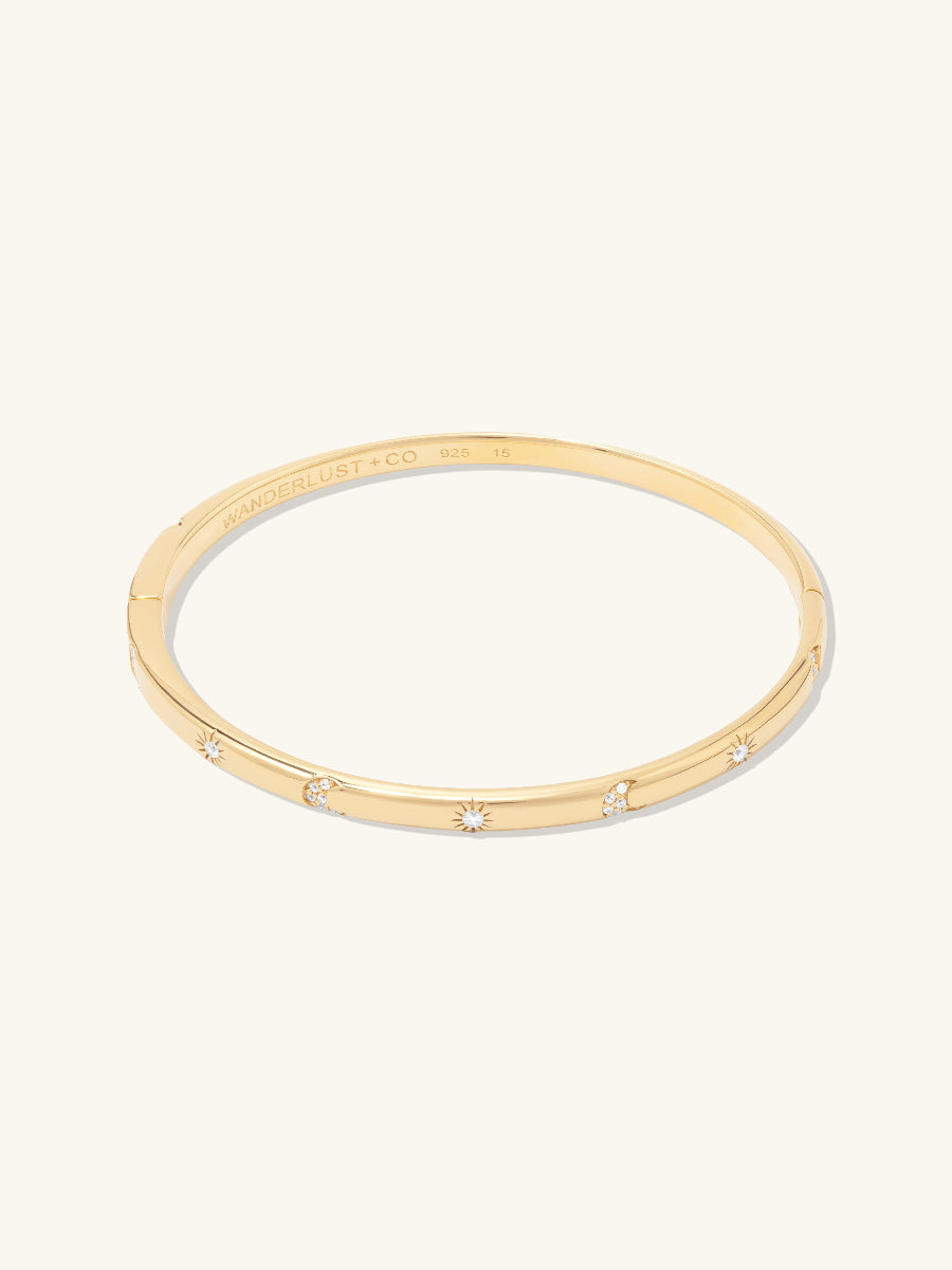 Sunlit 14K Gold Vermeil Bangle | Wanderlust + Co