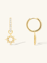 Sunseeker Charm Gold Huggie Earrings | Wanderlust + Co