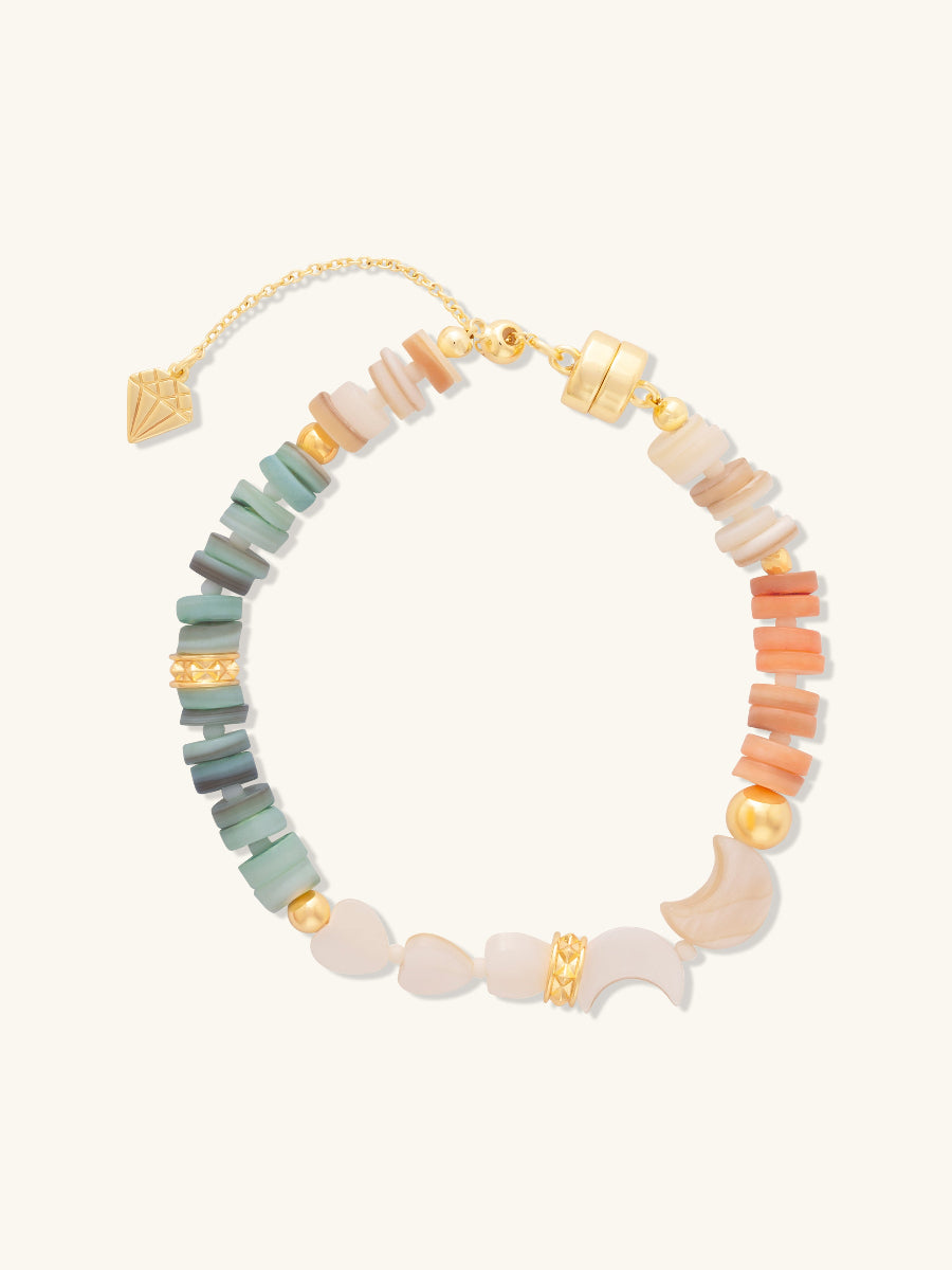 Aura Beaded Gold Bracelet | Wanderlust + Co