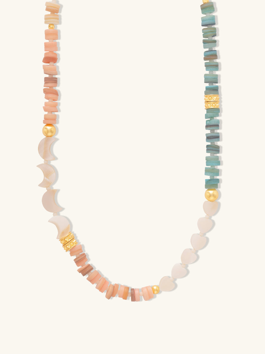 Aura Beaded Gold Necklace | Wanderlust + Co