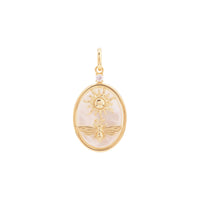 Bee Mother Of Pearl 14K Gold Vermeil Pendant | Wanderlust + Co