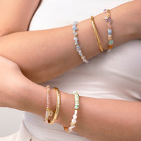 Sun Hues Beaded Gold Bracelet | Wanderlust + Co