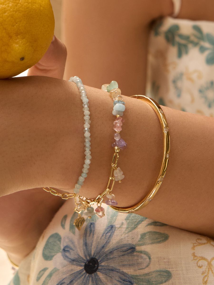 Kaleidoscope Beaded Gold Bracelet | Wanderlust + Co