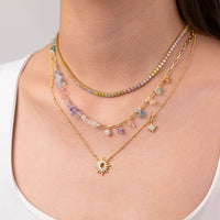 Kaleidoscope Beaded Gold Necklace | Wanderlust + Co