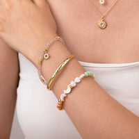 Sun Hues Beaded Gold Bracelet | Wanderlust + Co