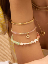 Aura Beaded Gold Bracelet | Wanderlust + Co
