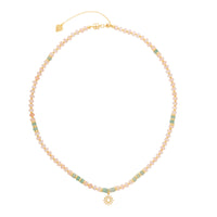 Sun Hues Beaded Gold Necklace | Wanderlust + Co