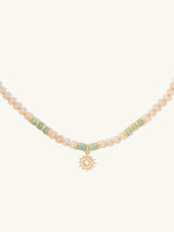 Sun Hues Beaded Gold Necklace | Wanderlust + Co