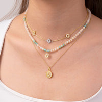 Sunlit Mother Of Pearl 14K Gold Vermeil Pendant | Wanderlust + Co