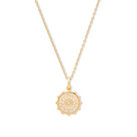 Sunlit Mother Of Pearl 14K Gold Vermeil Pendant | Wanderlust + Co