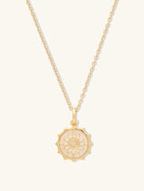 Sunlit Mother Of Pearl 14K Gold Vermeil Pendant | Wanderlust + Co